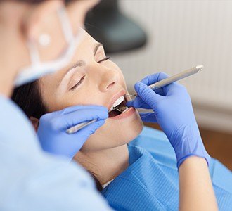 Relaxed patient in dental chair